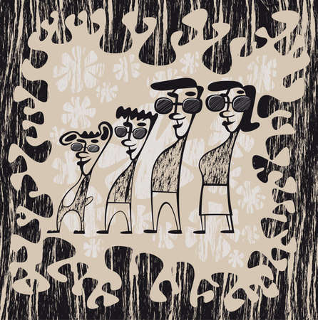 family backgroundのイラスト素材