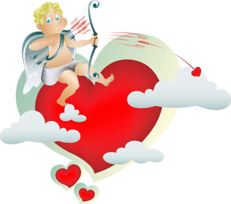 CUPID SHOOTING ARROWSのイラスト素材