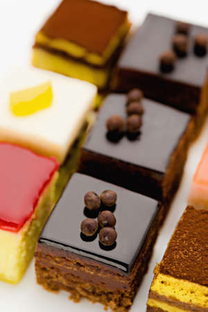 Still life various artigianal sweet mini pastriesの写真素材
