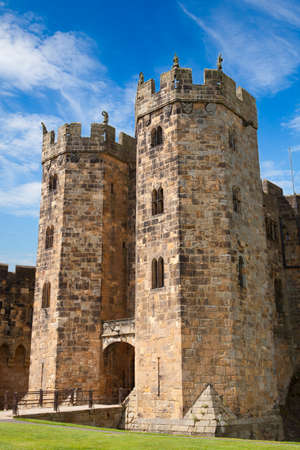 The Keep at Alnwick Castle, Northumberland, England.のeditorial素材