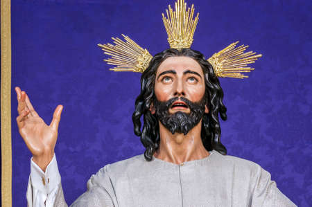 Image of Jesus Christ of Holy Week in Seville. Brotherhood of the Supper. The image is in worship of the devout onesの写真素材