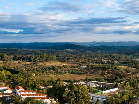 Mountains in the town of Aracena,の写真素材