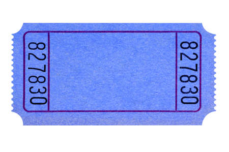 Blank blue ticket isolated on white background. Blank blue ticket isolated on white background.