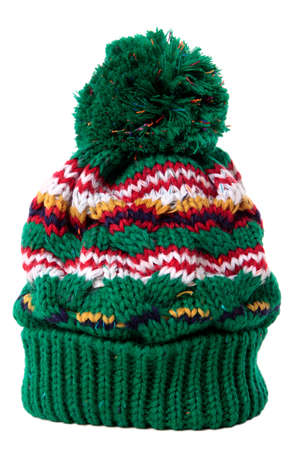 Bobble hat isolated against a white backgroundの写真素材