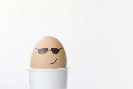 Cool Dude Egg.  Copy space on right.の写真素材
