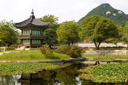 Gyeongbok Palace, Seoul, South Korea.のeditorial素材