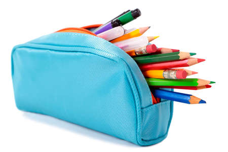Blue pencil caseの写真素材