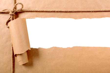 Torn paper parcel strip Torn paper parcel strip