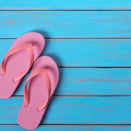 Pink flip flop sandals