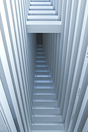 Architectural Interior Abstract Detail Perspective of Modern Hotel Office Buildingの写真素材