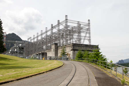 Hydroelectric Power Plant in Columbia River Gorgeの写真素材