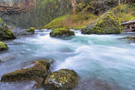 Abiqua Creek in Marion County Oregon in Springtimeの写真素材
