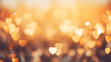 Bokeh-filled Valentine's Day Backdrop for a Romantic Atmosphereの素材