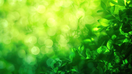 Green leafy background with copy spaceの素材