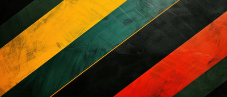 Black History Month banner with geometric african style pattern illustration on black backgroundの素材