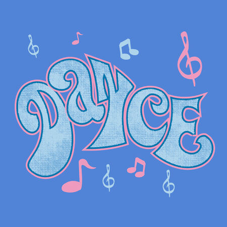 grafiti sobre el baile con texturaのイラスト素材