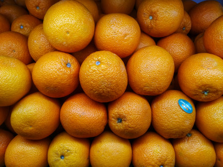 A pile of oranges fruitの写真素材