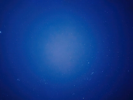 Beautiful Blue Night Sky. Suitable for background.の写真素材