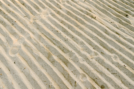Sand with natural diagonal wavy ridges pattern. Suitable for background.