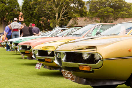 The  Alfa Romeo Owners Club of Australia hosted the Alfa Romeo Spettacolo, an annual high-end car show, at Wesley College in Melbourne, Australia on November 29, 2015.のeditorial素材