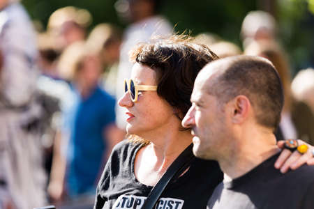 MELBOURNEAUSTRALIA - FEBRUARY 4: Refugee activists along with the Socialist Alliance and University Students, protest in Melbourne against sending children back from onshore camps to Nauru offshore centres.のeditorial素材