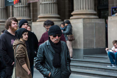MELBOURNE/AUSTRALIA - 30 JULY , 2016: Protesters rally against the torture and detention of indigious childtren in the Northern Territory. The rally was held outside the State Library.のeditorial素材