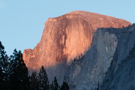 Half Dome sunset alpenglow, California, Yosemite National Park, Taken 09.14