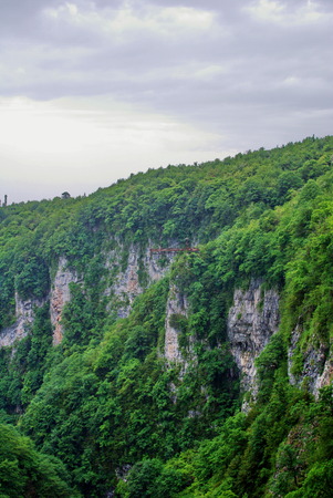 Mountain Gorge in Imereti, Georgia.の写真素材