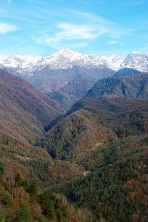 A beautiful mountain landscape. Samegrelo, Upper Svaneti, Georgia.の写真素材