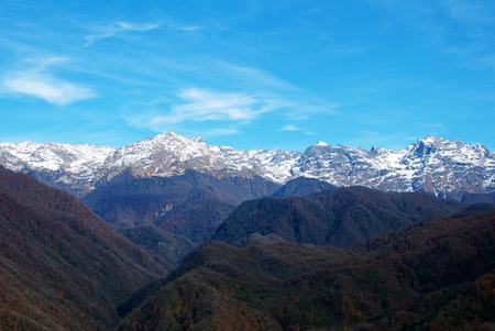 A beautiful mountain landscape. Samegrelo, Upper Svaneti, Georgia.の写真素材
