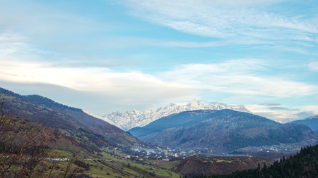 A beautiful mountain landscape. Samegrelo, Upper Svaneti, Georgia.の写真素材
