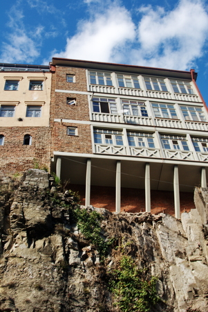 Architecture of streets in Tbilisiの写真素材