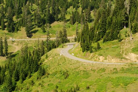 Beautiful landscape high in the mountainsの写真素材