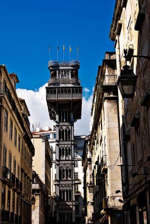 Santa Justa Elevator in Lisbonの写真素材
