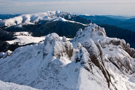 Mountain landscape in Carpathians (Romania), in Ciucas mountains. の写真素材
