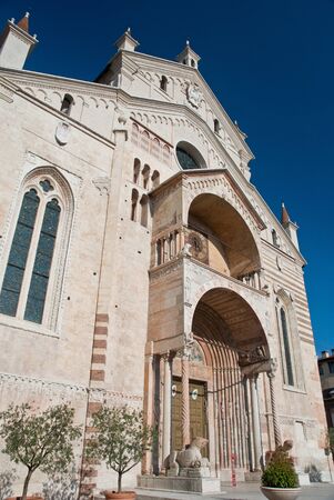The Duomo church in Verona, Italy の写真素材