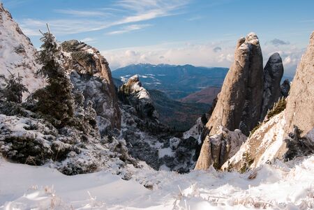 Mountain landscape in Carpathians (Romania), Ciucas mountains. の写真素材