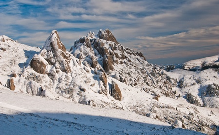 Mountain landscape in Carpathians (Romania), Ciucas mountains. の写真素材
