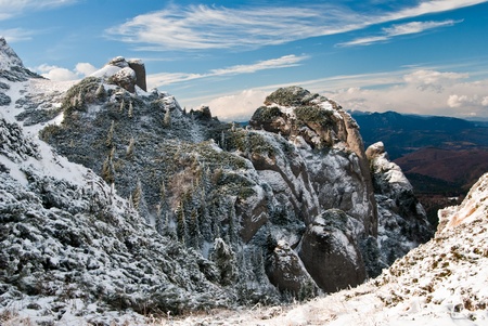 Mountain landscape in Carpathians (Romania), Ciucas mountains. の写真素材