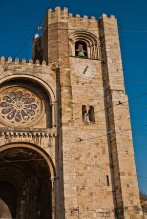 The Santa Maria Maior de Lisboa or Se Cathedral was built during the 12th centuryの写真素材