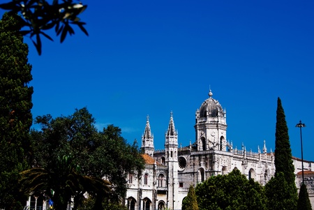 The Hieronymites Monastery (Mosteiro dos Jeronimos, is located in the Belem district of Lisbon, Portugal. のeditorial素材