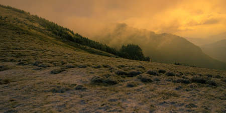 Winter landscape in Ciucas mountain