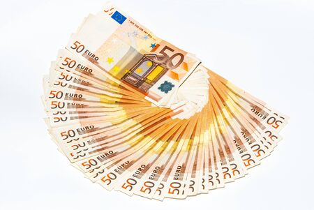 Abstract closeup of euro money