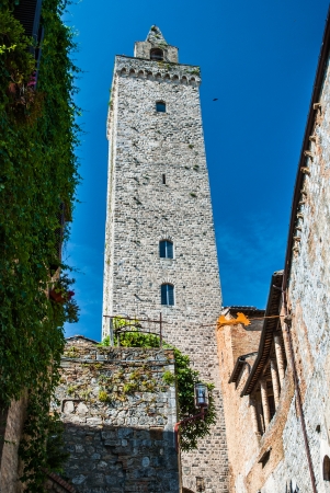 San Gimignano is a small walled medieval hill town in the province of Siena, Tuscany, north-central Italyの写真素材