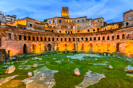 Trajans Market, night viewの写真素材