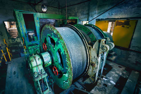 Mining lift engine room of abandoned iron ore mineの写真素材