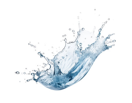 fresh water splash isolatedの素材