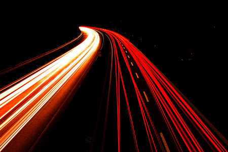 highway long exposureの写真素材