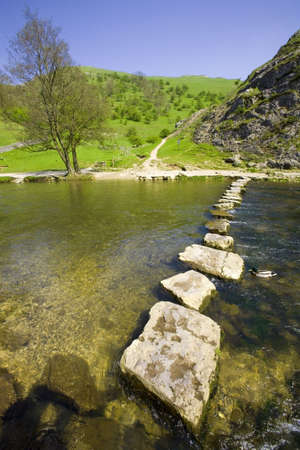 england derbyshire peak district national park valley of the river dove dovedaleの写真素材