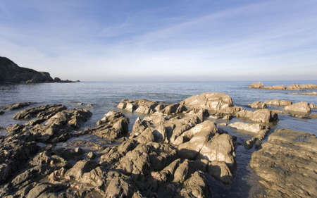 devon coast lee bay england uk